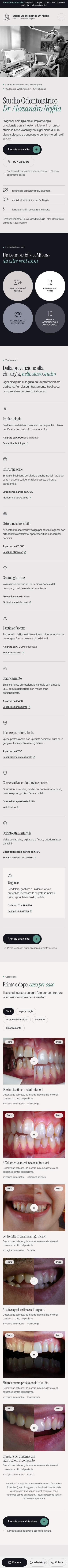 Il nuovo sito su smartphone